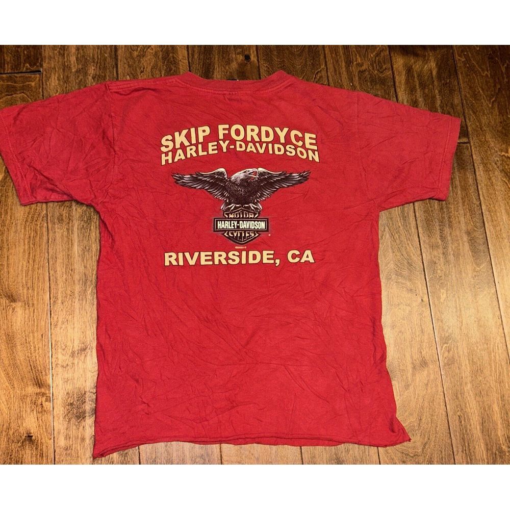 Vintage Y2K Harley Davidson Double Sided T Shirt - Size Medium Made In USA 05'